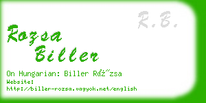 rozsa biller business card